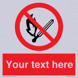 Custom No Open Flames Sign